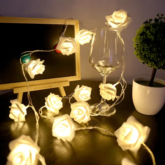 LED Decorative Lights Wedding Decoration Lights Valentine′ S Day Gift Indoor Romantic Rose Lights String 