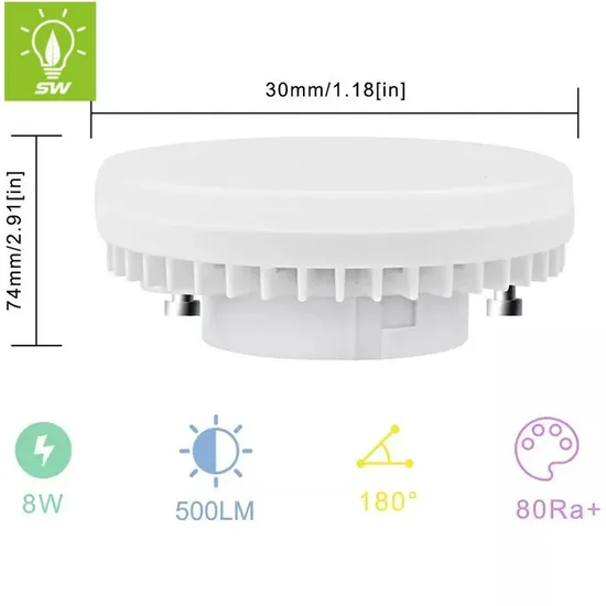 Energy Saving High Power CCT LED Home Ceiling Lighting Dimmable Halogen Replacement Gx53 6W 8W 10W 12W 15W Indoor Downlight Lamp 