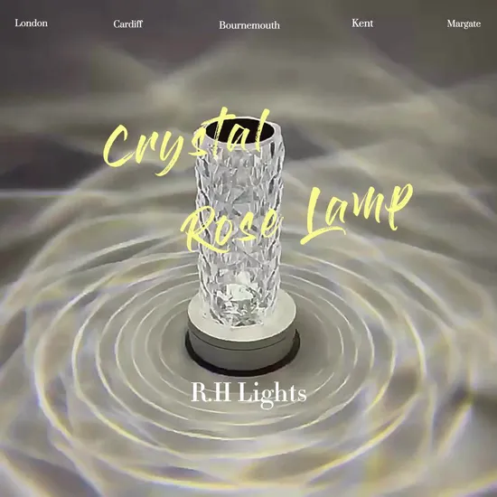 Indoor Dimmable Remote Control Acrylic LED Crystal Touch Control Rose Table Lamp 