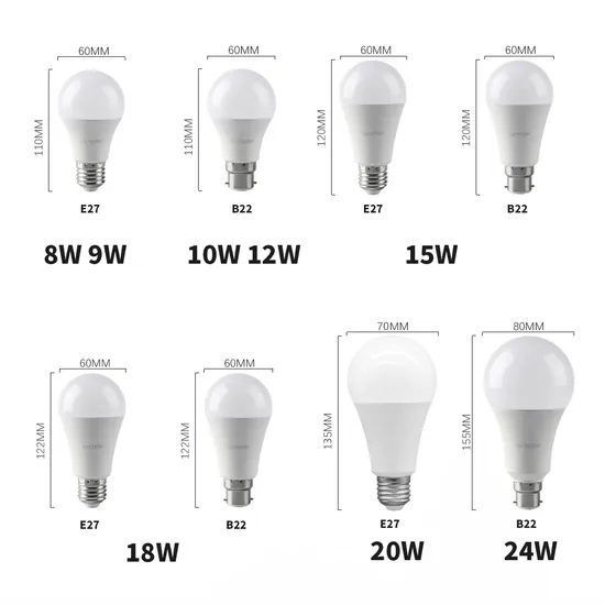 CE ERP A60 5W E27 B22 550lm High Brightness LED Light Bulb 